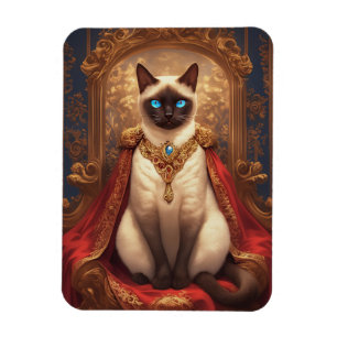 Ímã Retrato Majestoso do Gato Siámes Real