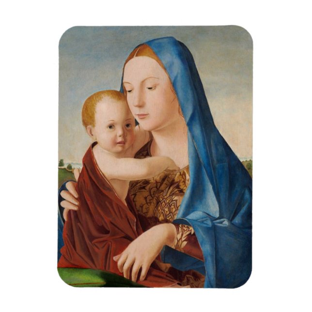 Ímã Retrato Mary e Baby Jesus (Vertical)