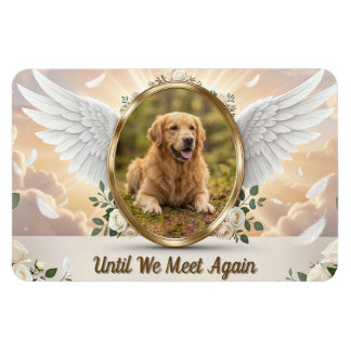 Ímã Retrato Memorial Personalizado de Asas de Anjo par