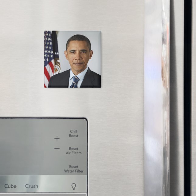 Imã Retrato Oficial do Presidente Barack Obama 1rua (In Situ (Fridge))