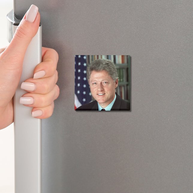 Imã Retrato Oficial do Presidente Bill Clinton (Zazzle President Bill Clinton Official Portrait Magnet (Front))