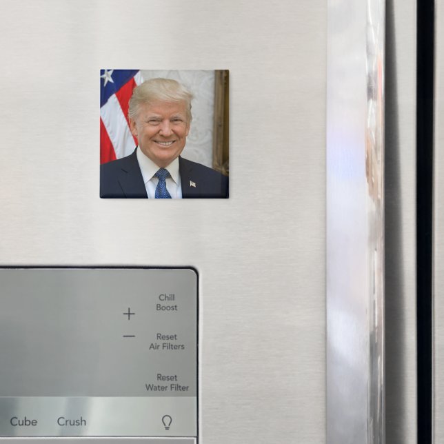 Imã Retrato Oficial do Presidente Donald Trump 2017 (In Situ (Fridge))