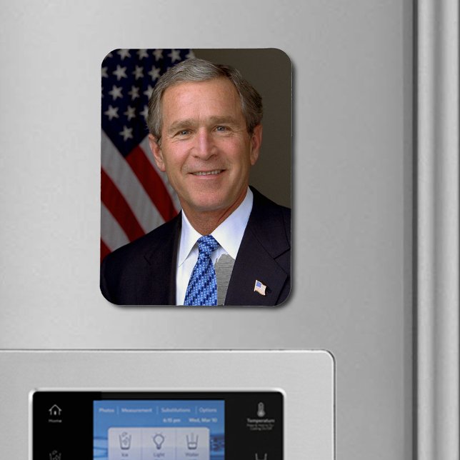 Ímã Retrato Oficial do Presidente George W Bush (President George W Bush Official Portrait Flexible Magnet)