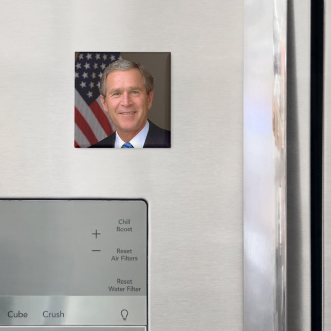 Imã Retrato Oficial do Presidente George W Bush (In Situ (Fridge))