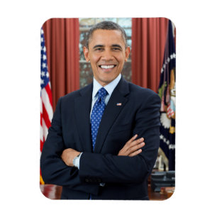 Ímã Retrato Oficial do segundo do Presidente Barack Ob