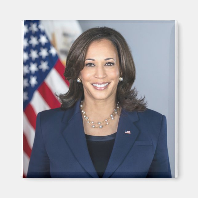 Imã Retrato Oficial Kamala Harris (Frente)