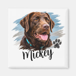 Imã Retrato Personalizado de Cachorro