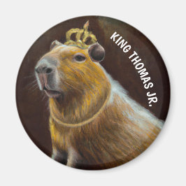 IMÃ RETRATO PERSONALIZADO DE CAPIVARA USANDO UMA COROA