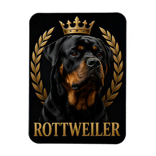 Ímã Retrato Real de Rottweiler para Amantes de Cães Le