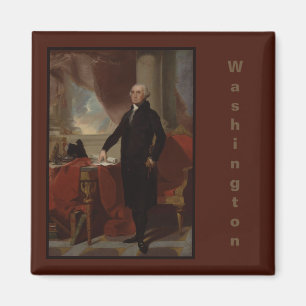 Imã Retrato vintage do presidente George Washington Ma