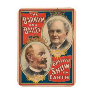 Ímã Retratos De P.T. Barnum E J.A. Bailey