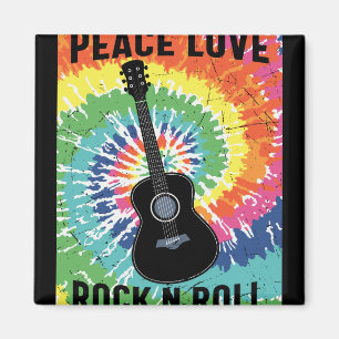 Imã Retro 80s Hippie Peace Love Rock N Roll