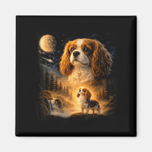 Imã Retro 90s cavalier king charles spaniel uivando pa