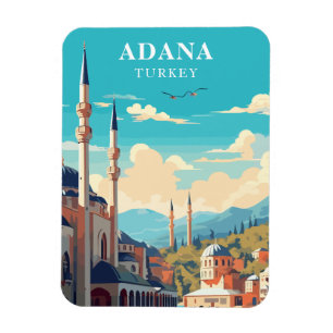 Ímã Retro Adana Turquia Viagem Souvenir Magnet