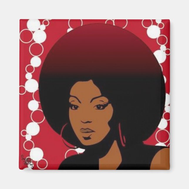 Imã Retro Afro Magnet (Frente)