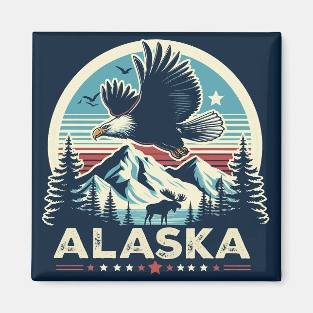 Imã Retro Alaska (Frente)