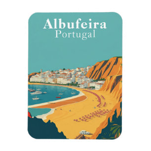 Ímã Retro Albufeira Portugal Viagem Souvenir