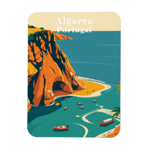 Ímã Retro Algarve Portugal Viagem das costas Souvenir