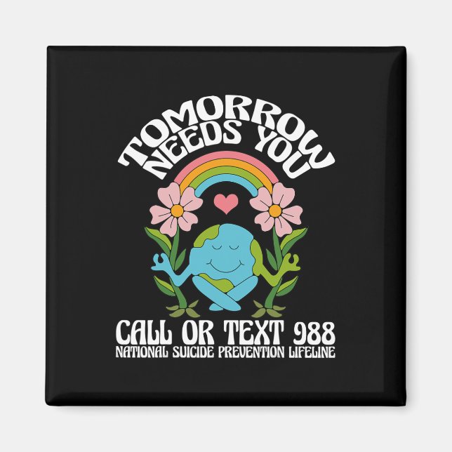 Imã Retro Amanhã Precisa De 988 Para A Prevenção Do Su (Frente)