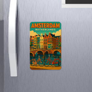 Ímã Retro Amsterdã Holanda