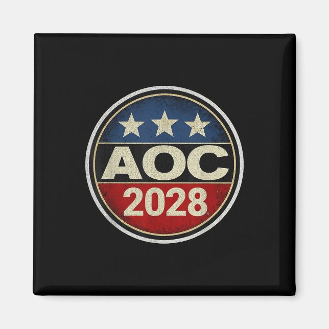 Imã Retro Aoc 2028 Combater O Protesto Oligarchy Resis (Frente)