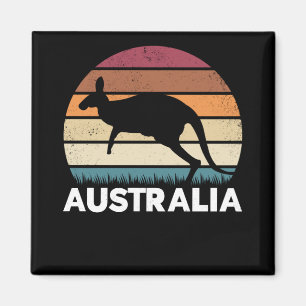 Imã Retro australiano saltando canguru