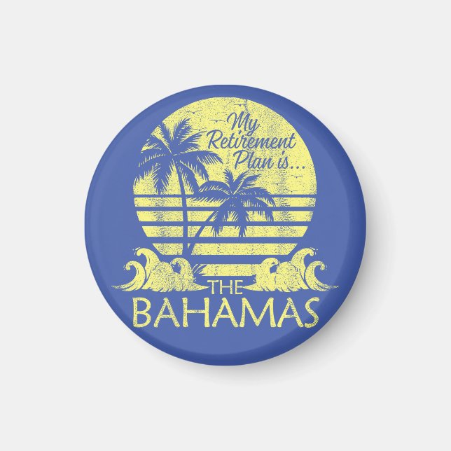 Imã Retro Bahamas — Cruise Vintage Beach (Frente)