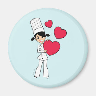 Imã Retro Baking Girl Magnet