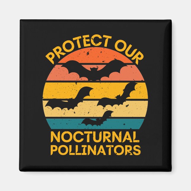 Imã Retro Bat Vintage Spooky (Frente)