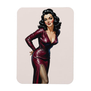Ímã Retro Belíssima Arte de Glamour de Hollywood
