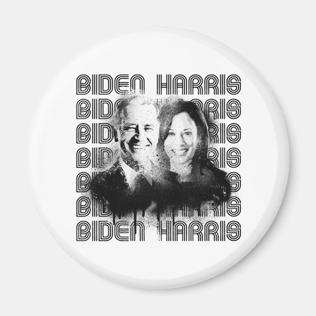 Imã Retro Biden Harris Pride (Frente)
