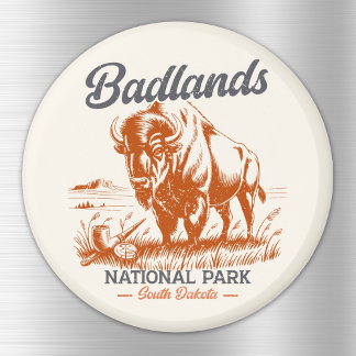 Imã Retro Bison – Badlands National Park