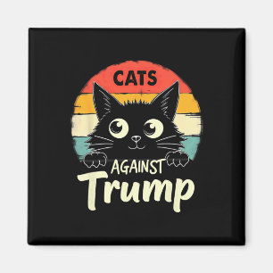 Imã Retro Black Cats Contra Trump