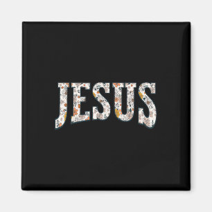 Imã Retro Boho Flor Silvestre Jesus Deus Fé Religiosa