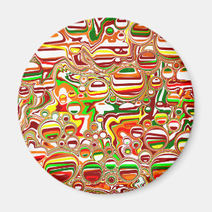 Imã Retro Bolhas Arte Digital