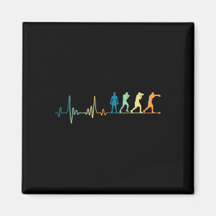 Imã Retro Boxing Heartbeat - Amante de Boxe Boxeador K