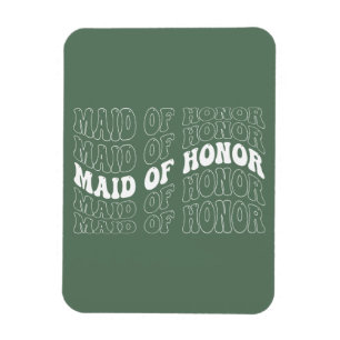 Ímã Retro Bride Bridesmaid