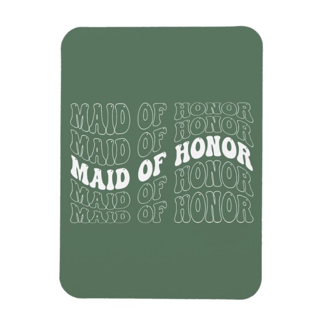 Ímã Retro Bride Bridesmaid (Vertical)