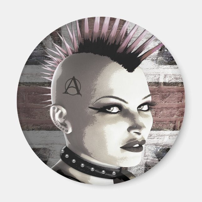 Imã Retro British Punk Fashion Magnets (Frente)