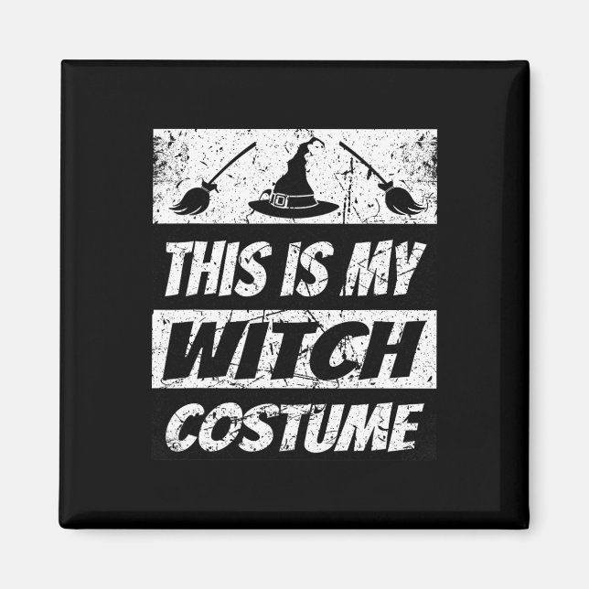 Imã Retro Bruxa Correspondente de Halloween Spook (Frente)