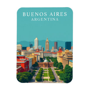 Ímã Retro Buenos Aires Argentina Viagem Souvenir