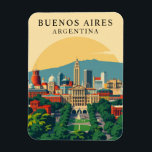 Ímã Retro Buenos Aires Argentina Viagem Souvenir<br><div class="desc">Experimente a cultura vibrante de Buenos Aires com este imã de ilustração de viagem ao estilo retrô. Este clássico souvenir argentino captura o espírito apaixonado e os marcos icônicos dessa capital sul-americana. Perfeito para os entusiastas argentinos e coletores de memórias de viagem da América Latina retrógradas.</div>