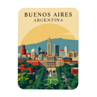 Ímã Retro Buenos Aires Argentina Viagem Souvenir