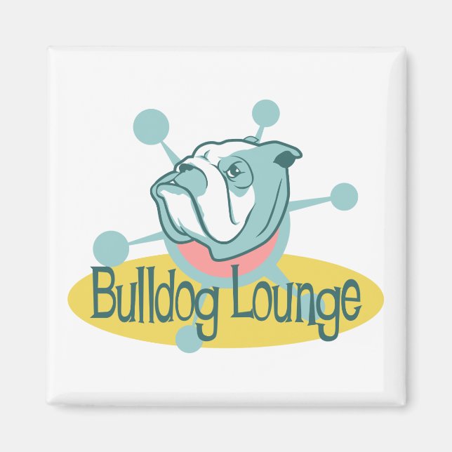 Imã Retro Bulldog Lounge (Frente)