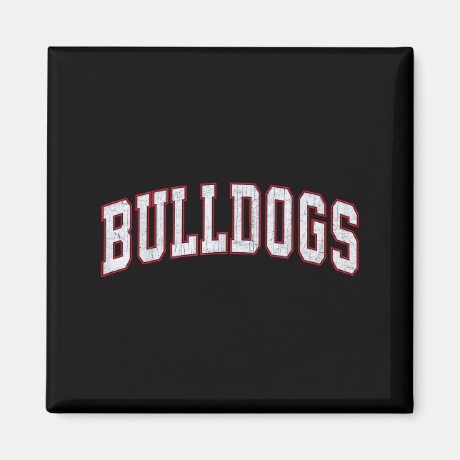Imã Retro Bulldogs For Men Women Boys Girls Kids  (Frente)