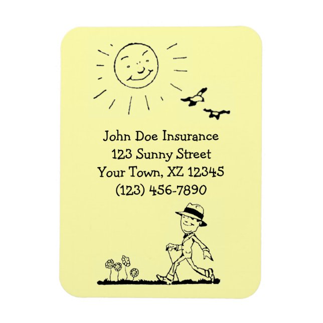 Ímã Retro Businessman no Dia do Sol (Vertical)