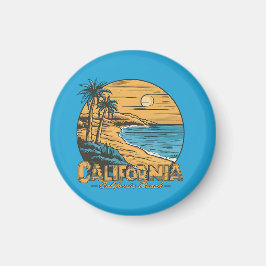 Imã Retro California Sunset Beach Scene