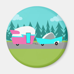 Imã Retro Camper / Reboque e ímã do carro