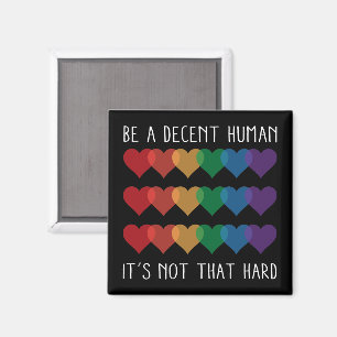 Imã Retro Cardíaco LGBT Ser Um Humano Decente Não É Qu