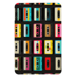 Ímã Retro Cassette Tape Pattern – Vintage Music